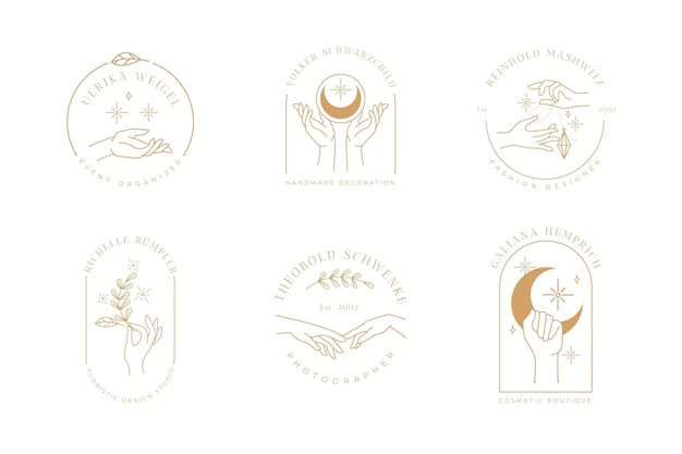 Free Vector | Minimalist hands logo collection