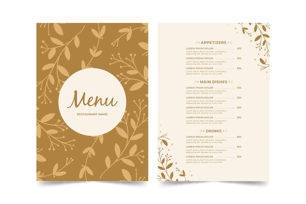 Free Vector | Restaurant menu template