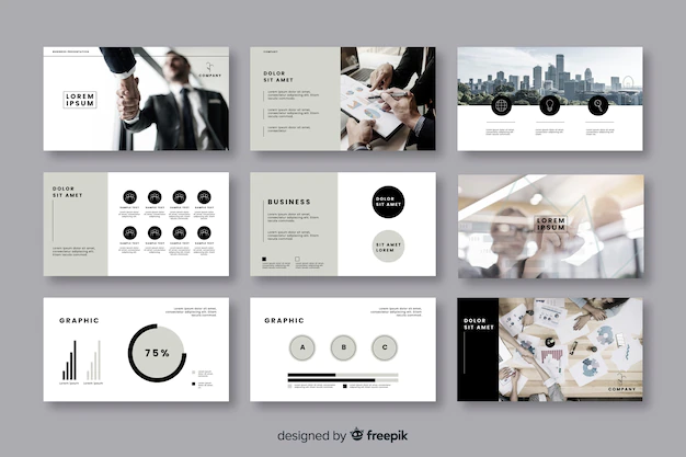 Free Vector | Collection of cards for business presentation