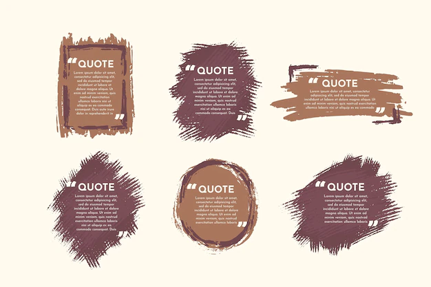 Free Vector | Hand painted quote box frame collection