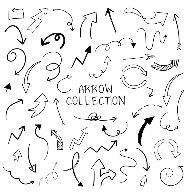 Free Vector | Hand drawn arrow illustration collection
