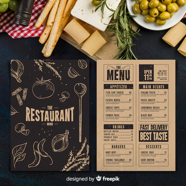 Free Vector | Restaurant menu template