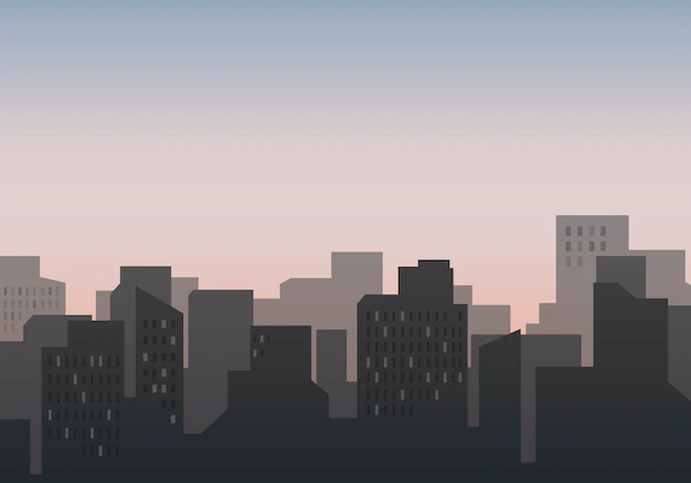 Free Vector | Silhouette skyline illustration
