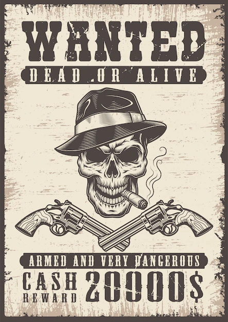 Free Vector | Wanted vintage poster