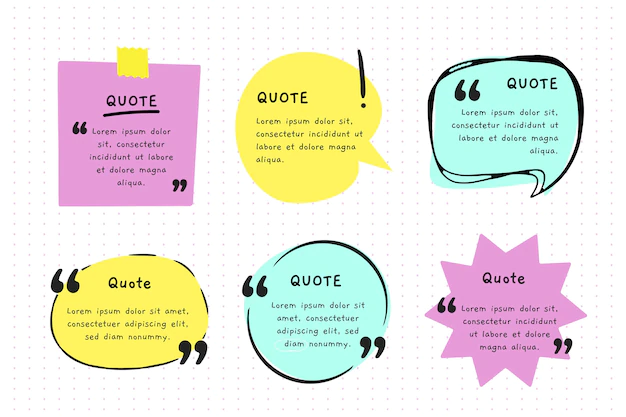 Free Vector | Hand drawn quote box frame collection