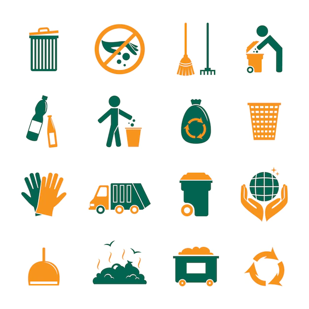 Free Vector | Recycling icons collection
