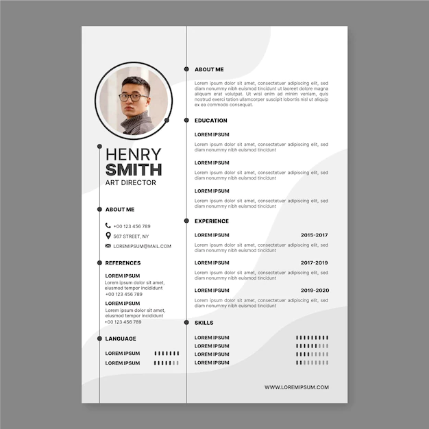 Free Vector | Minimalist cv template