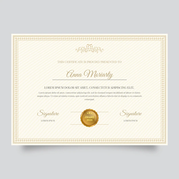 Free Vector | Elegant certificate template