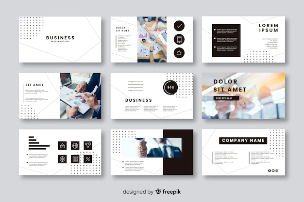 Free Vector | Collection of cards for business presentation
