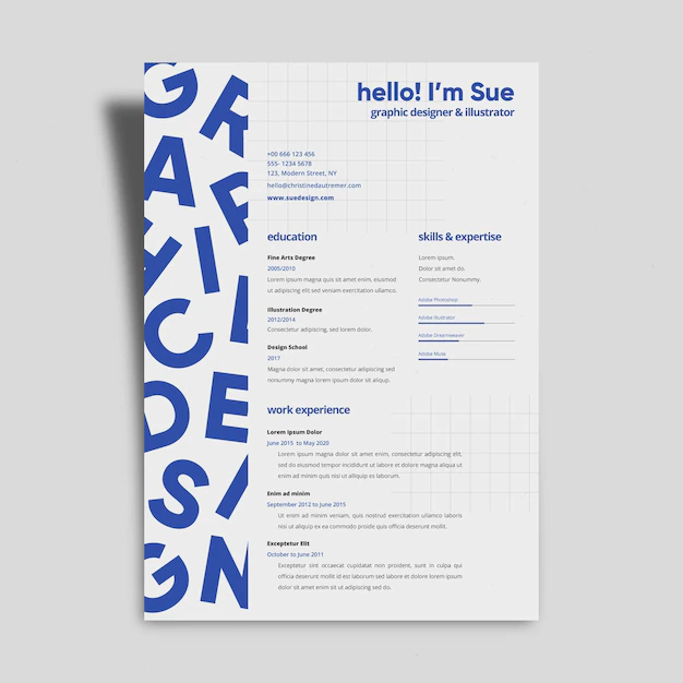 Free Vector | Minimalist cv template