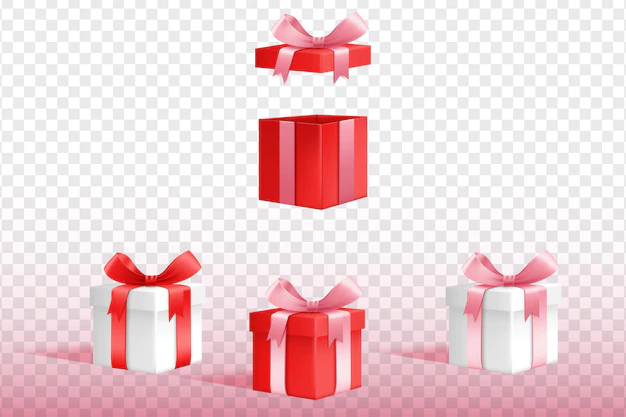Free Vector | Collection of 3d gift boxes