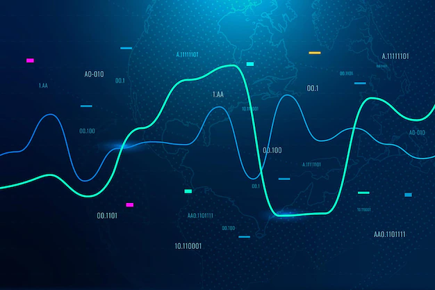 Free Vector | Global business background with stock chart in blue tone