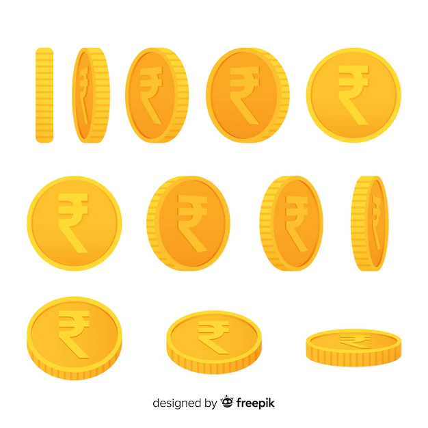 Free Vector | Indian rupee coin set