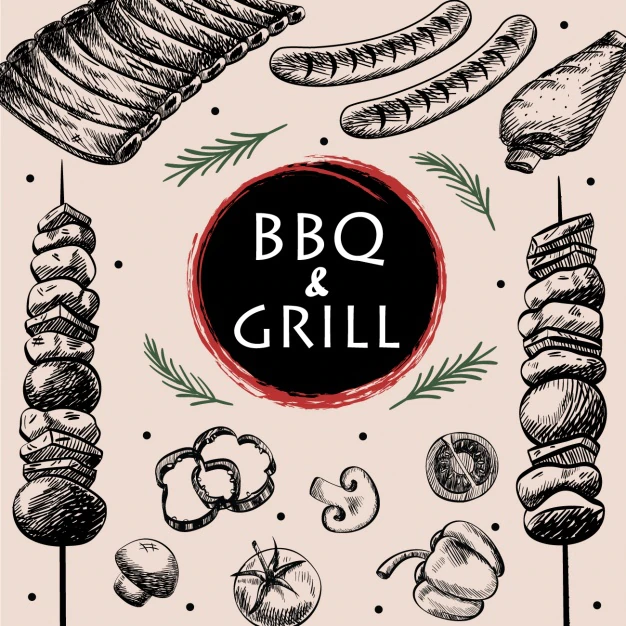 Free Vector | Barbecue background design