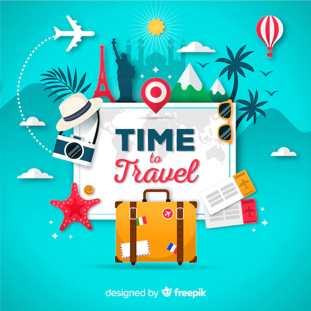 Free Vector | Flat travel background