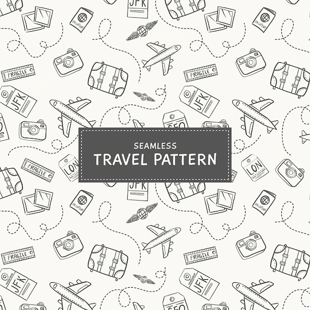 Free Vector | Doodle travel background