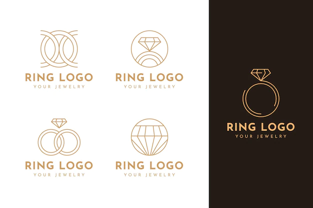 Free Vector | Flat ring logo template collection