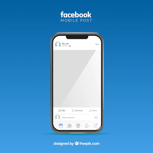 Free Vector | Facebook mobile post with flat design