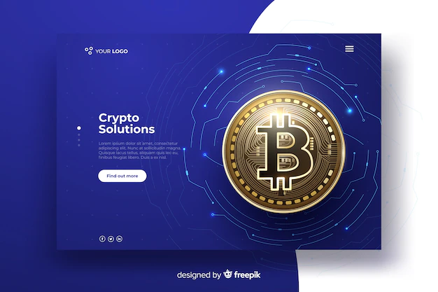 Free Vector | Cryptocurrency landing page