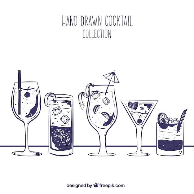 Free Vector | Hand drawn cocktail collection