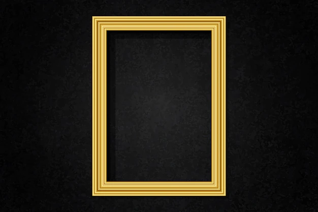 Free Vector | Simple golden frame on the wall