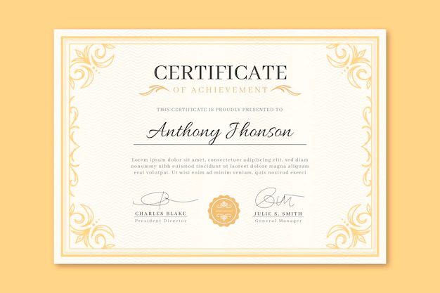 Free Vector | Engraving hand drawn ornamental certificate