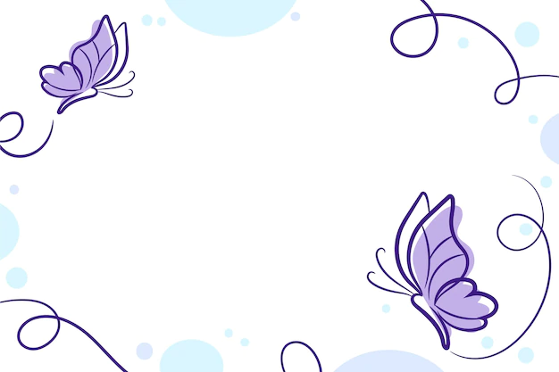 Free Vector | Hand drawn butterfly outline background