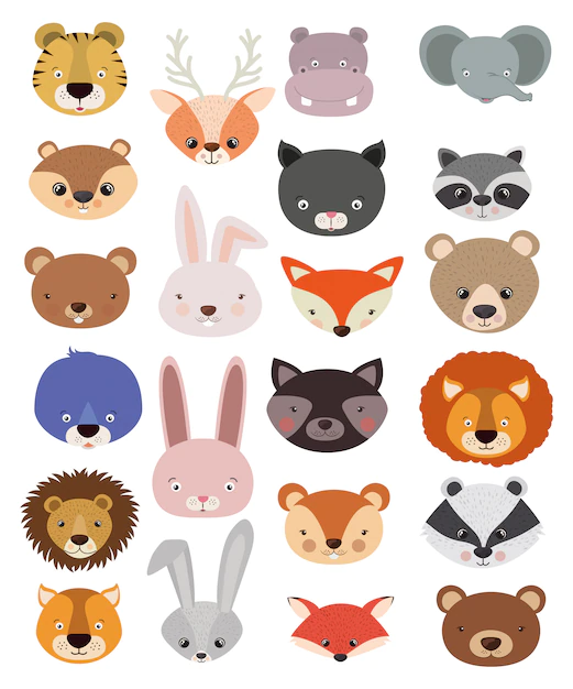 Free Vector | Animals set in flat style