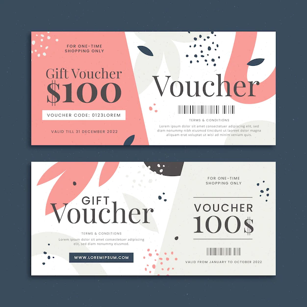 Free Vector | Flat design of gift voucher banners