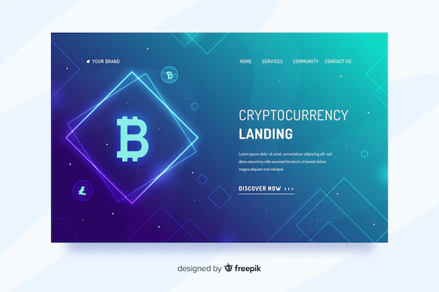 Free Vector | Cryptocurrency landing page