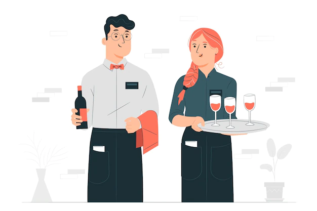Free Vector | Waiters concept illustration