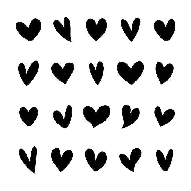 Free Vector | Collection of illustrated heart icons