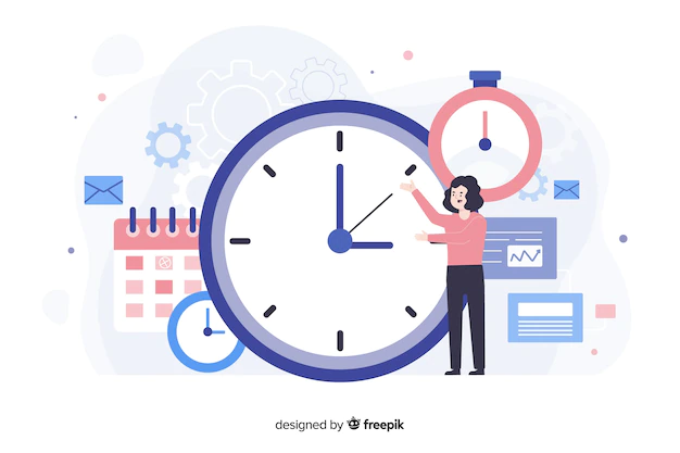 Free Vector | Time management concept for landing page