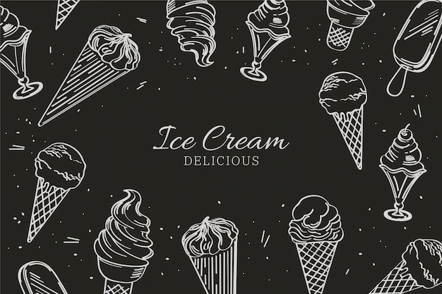 Free Vector | Hand drawn ice cream blackboard background