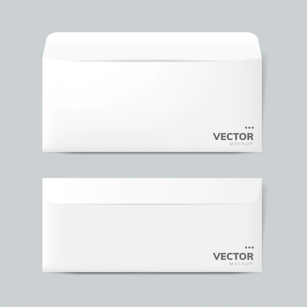 Free Vector | Paper envelope design mockup vector