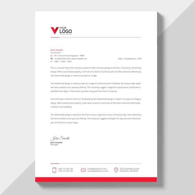Free Vector | Modern company letterhead
