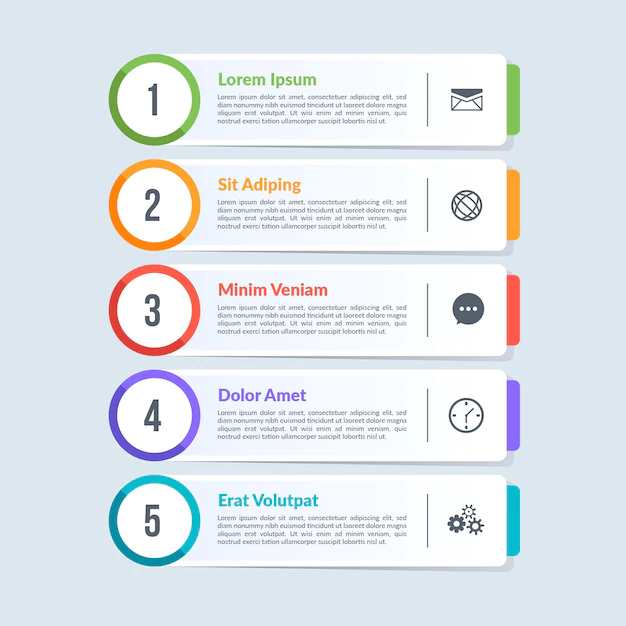 Free Vector | Flat table of contents infographic