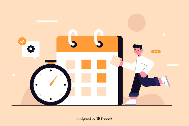 Free Vector | Time management concept for landing page