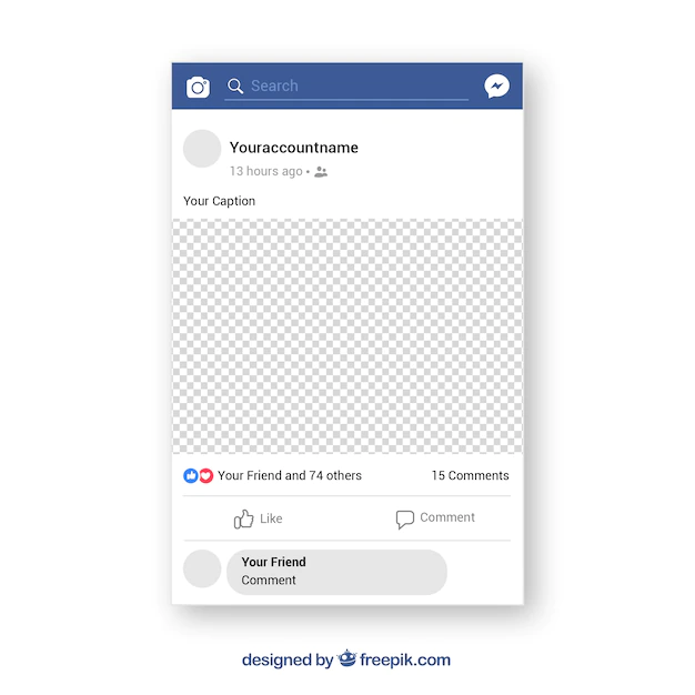 Free Vector | Facebook mobile post with flat design
