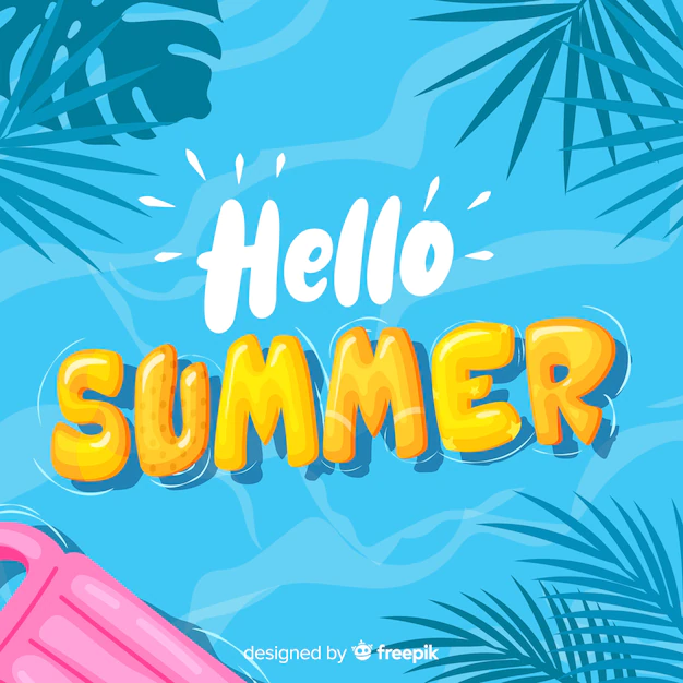 Free Vector | Hand drawn hello summer background
