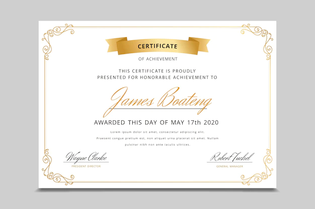 Free Vector | Elegant certificate template