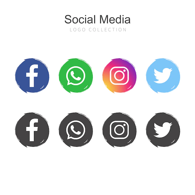 Free Vector | Social media logos pack