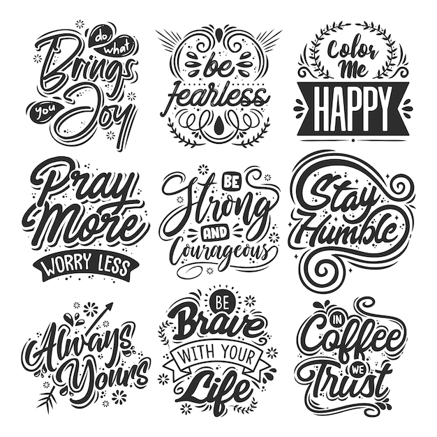 Free Vector | Set of motivational quotes