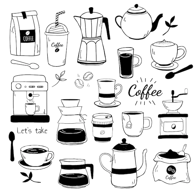 Free Vector | Cafe and coffee house pattern vector