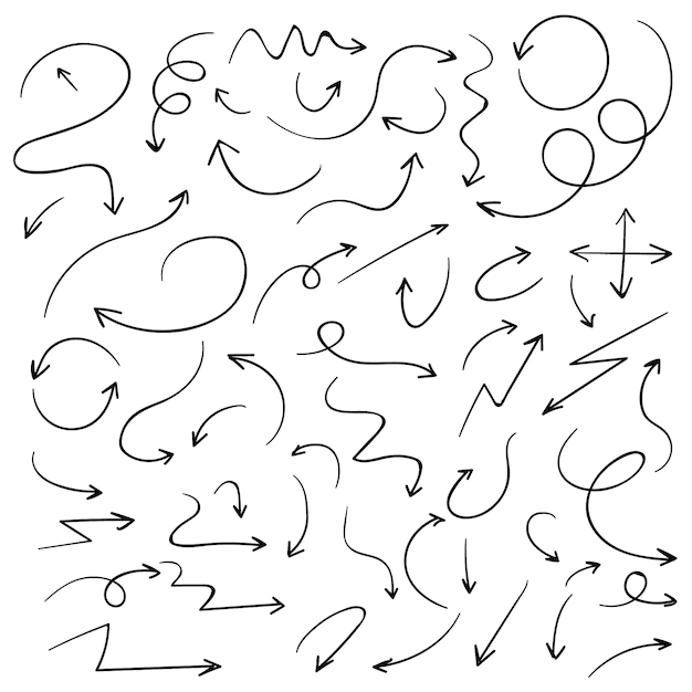 Free Vector | Hand drawn arrow collection