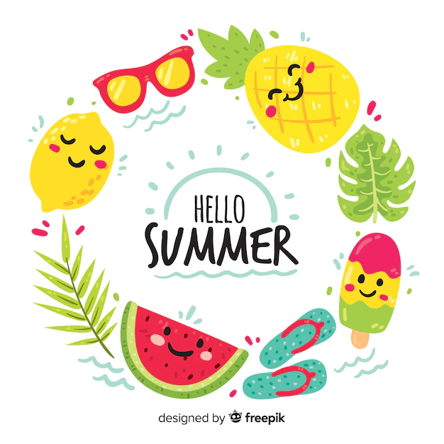 Free Vector | Hello summer background