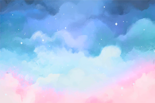 Free Vector | Hand painted watercolor pastel sky background