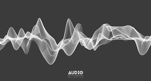 Free Vector | 3d audio soundwave