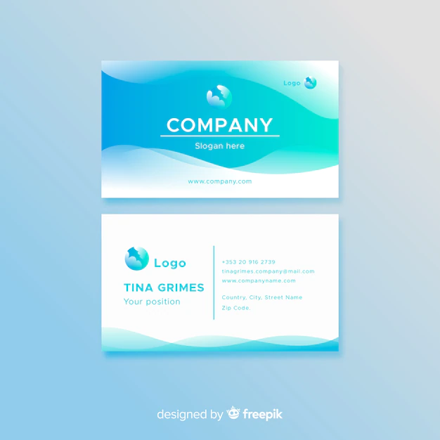 Free Vector | Flat abstract business card template