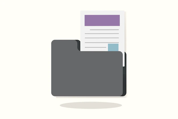 Free Vector | Illustration of a folder with document
